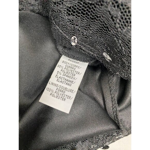 JS COLLECTIONS Black Lace Cocktail Dress 6 Petite Whimsigoth Fairy Grunge Y2K 90 - Picture 4 of 14